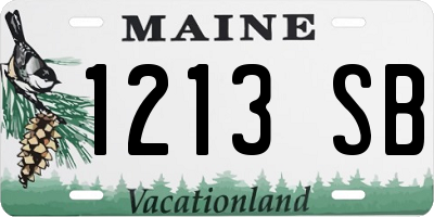 ME license plate 1213SB