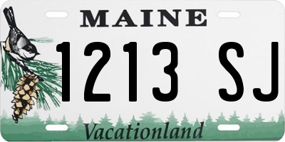 ME license plate 1213SJ