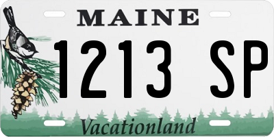 ME license plate 1213SP