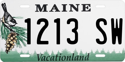 ME license plate 1213SW