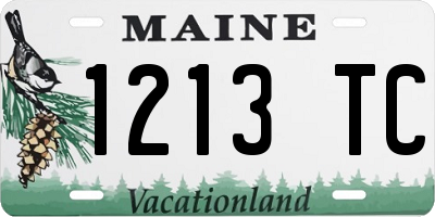 ME license plate 1213TC