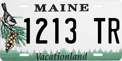 ME license plate 1213TR