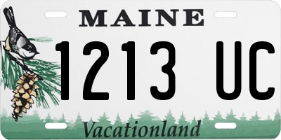 ME license plate 1213UC