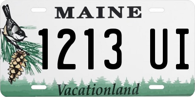 ME license plate 1213UI
