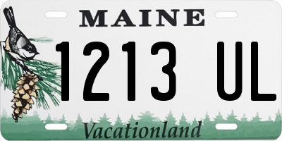 ME license plate 1213UL
