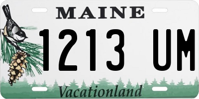 ME license plate 1213UM