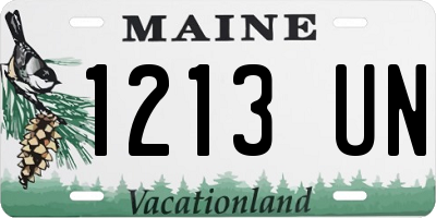 ME license plate 1213UN