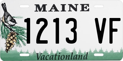 ME license plate 1213VF