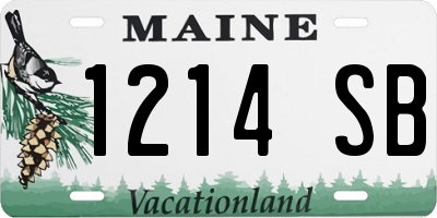 ME license plate 1214SB