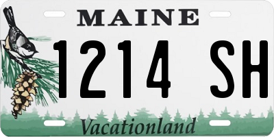 ME license plate 1214SH