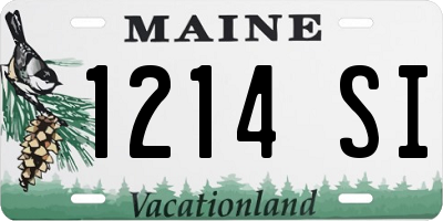 ME license plate 1214SI
