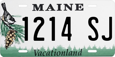 ME license plate 1214SJ
