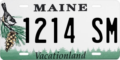 ME license plate 1214SM