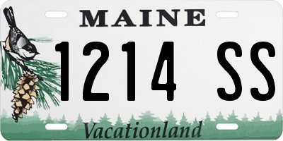 ME license plate 1214SS