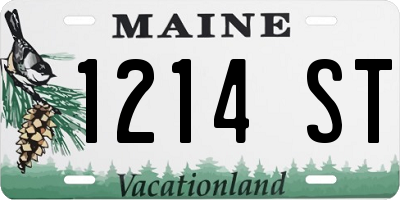 ME license plate 1214ST