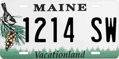 ME license plate 1214SW