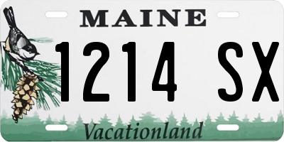 ME license plate 1214SX