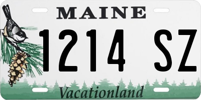 ME license plate 1214SZ