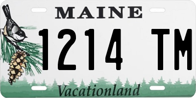 ME license plate 1214TM