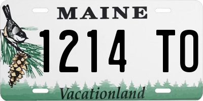 ME license plate 1214TO