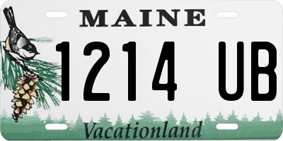 ME license plate 1214UB
