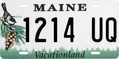 ME license plate 1214UQ