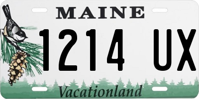 ME license plate 1214UX