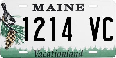 ME license plate 1214VC