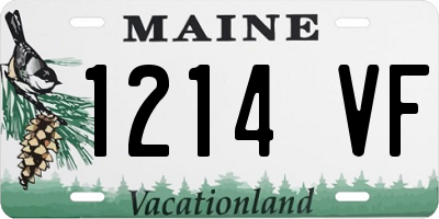 ME license plate 1214VF