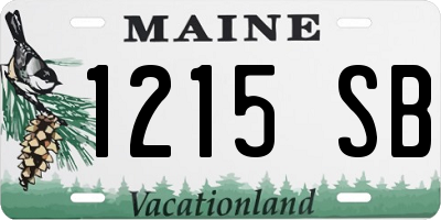 ME license plate 1215SB