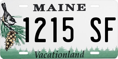ME license plate 1215SF