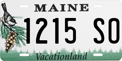 ME license plate 1215SO
