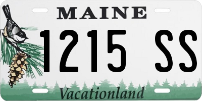 ME license plate 1215SS