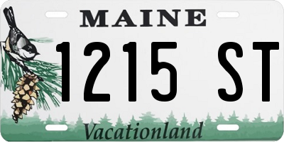 ME license plate 1215ST