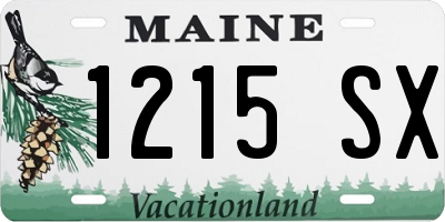 ME license plate 1215SX