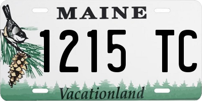 ME license plate 1215TC