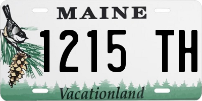 ME license plate 1215TH