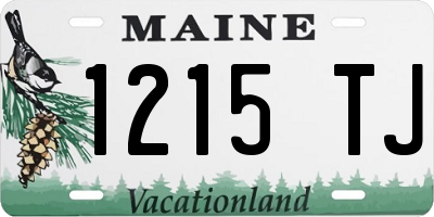 ME license plate 1215TJ