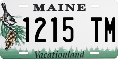 ME license plate 1215TM