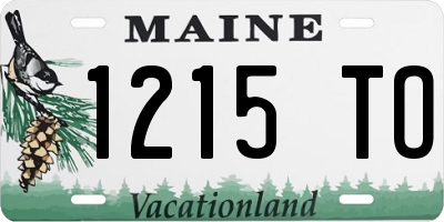 ME license plate 1215TO