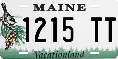 ME license plate 1215TT