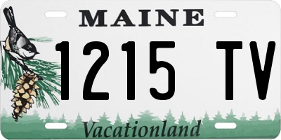 ME license plate 1215TV