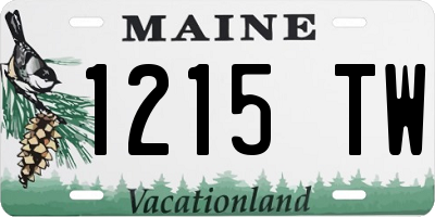 ME license plate 1215TW