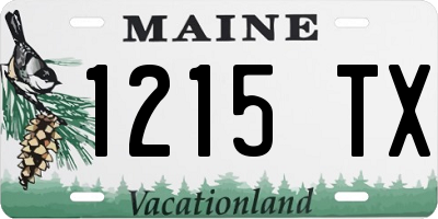 ME license plate 1215TX