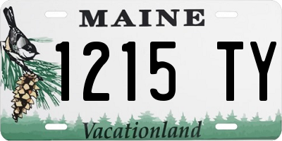 ME license plate 1215TY