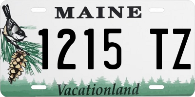 ME license plate 1215TZ