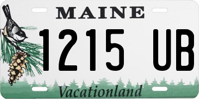 ME license plate 1215UB