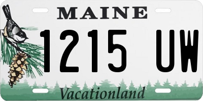 ME license plate 1215UW