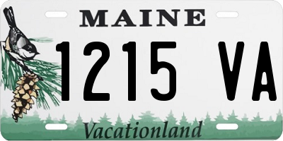 ME license plate 1215VA