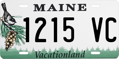 ME license plate 1215VC
